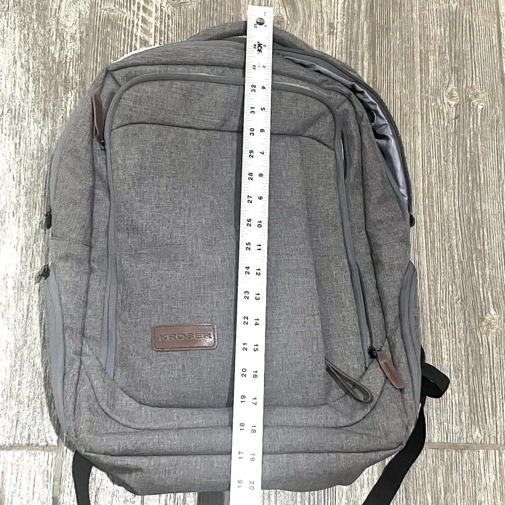 KROSER 17.3 inch‎ Laptop iPad Backpack Gray Padded Back Travel Charging Port